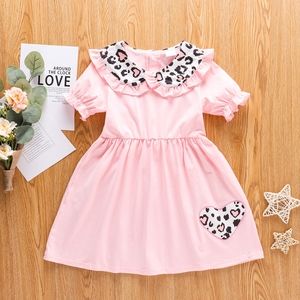 🔥NWT Trendy Girls Pink Leopard Statement Collar Dress